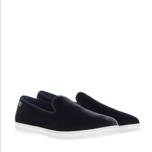 Leblanc Loafers Shoes US dark silve fabric 9.5 ee